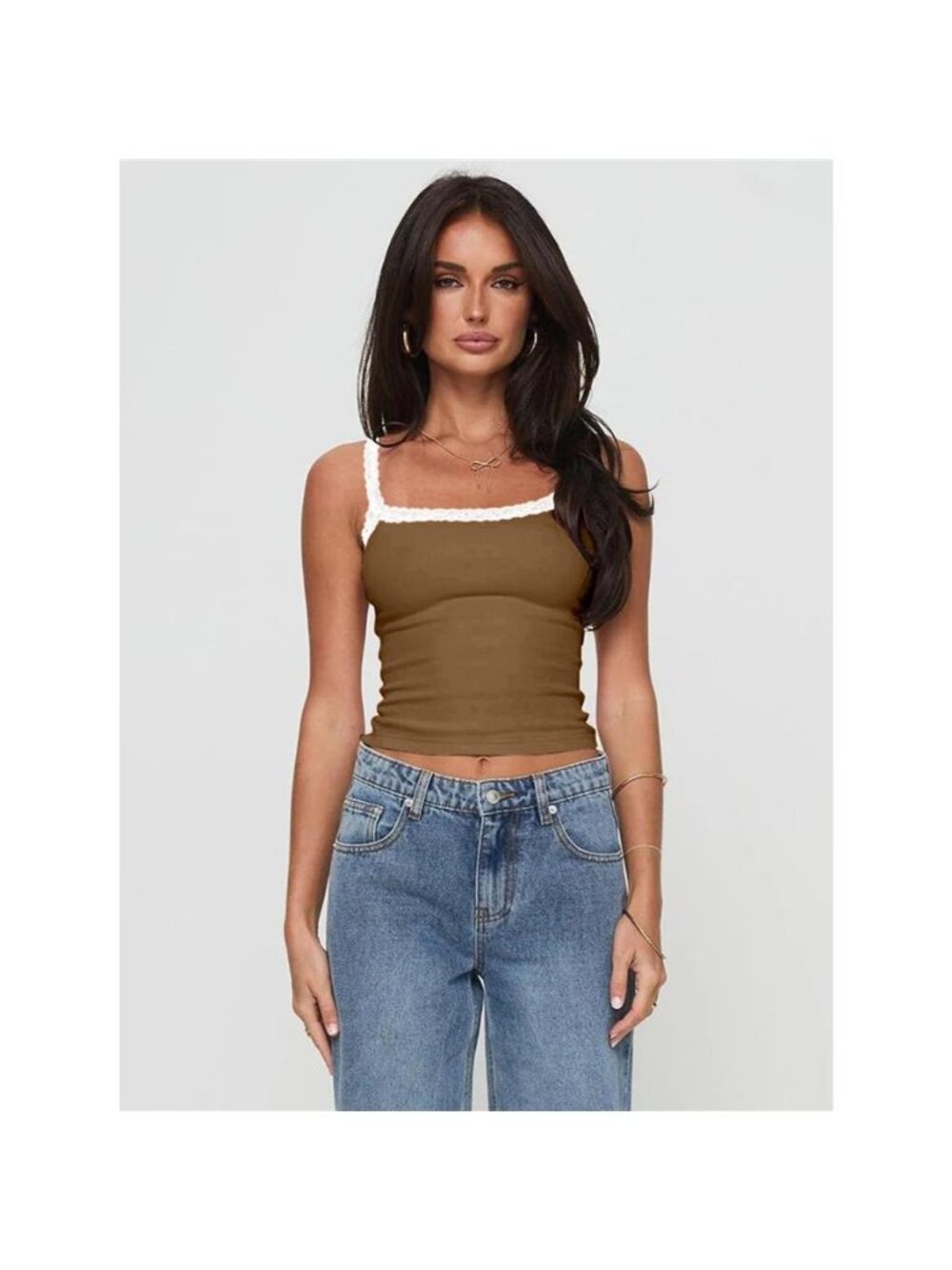 Lace Detail Cropped Cami